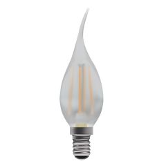 BELL 60730 LED Filament Bent Tip Satin Candle Lamp SES/E14 Dimmable 3.3W 470lm 240V 2700K