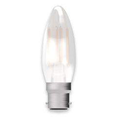 BELL 60707 LED Filament Satin Candle BC/B22 Lamp Non-Dimmable 3.3W 470lm 240V 2700K