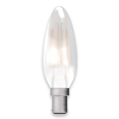 BELL 60722 LED Filament Satin Candle SBC/B15 Lamp Dimmable 3.3W 470lm 240V 2700K