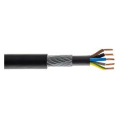 2.5mm 5 Core SWA Armoured Cable BS6724 LSZH Per Metre 1m