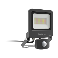 Kosnic VEN50-SCT/S Ventas II IP65 floodlight 50W CCT switch w/remote PIR ON/OFF