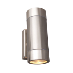 Robus R235-13 TRALEE 2x35W GU10 up/down wall light IP44 Brushed chrome double