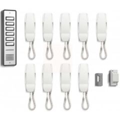 Bell 909F 9 Way Audio Intercom Kit with Flush Panel
