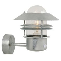 Nordlux 25031031 Blokhus Sensor E27 IP54 Wall Light 60W 23x22x25cm Galvanised