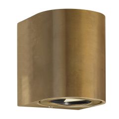 Nordlux 49701035 Canto 2 LED 2700K IP44 Wall Light 2x6W 500lm 10.4x8.7x10cm Brass