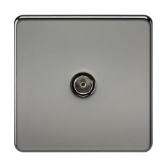Knightsbridge SF0100BN TV Outlet (Non-Isolated) - Black Nickel