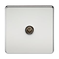 Knightsbridge SF0100PC TV Outlet (Non-Isolated) - Polished Chrome