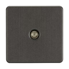 Knightsbridge SF0100SB TV Outlet (Non-Isolated) - Smoked Bronze