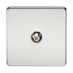 Knightsbridge SF0150PC SAT TV Outlet (Non-Isolated) - Polished Chrome
