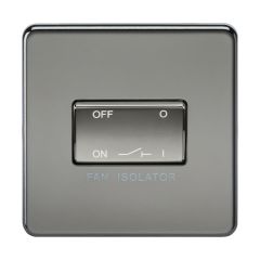 Knightsbridge SF1100BN 10A Fan Isolator Switch - Black Nickel