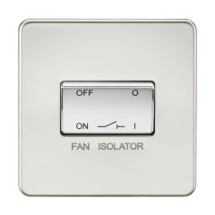 Knightsbridge SF1100PC 10A Fan Isolator Switch - Polished Chrome