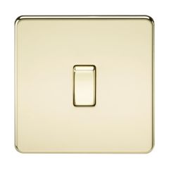 Knightsbridge SF1200PB 10AX 1G Intermediate Switch - Polished Brass