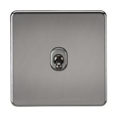 Knightsbridge SF12TOGBN 10AX 1G Intermediate Toggle Switch - Black Nickel