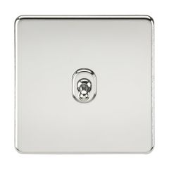 Knightsbridge SF12TOGPC 10AX 1G Intermediate Toggle Switch - Polished Chrome