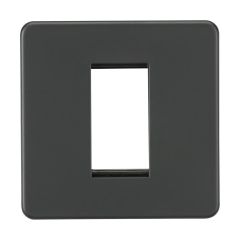 Knightsbridge SF1GAT 1G Modular Faceplate - Anthracite