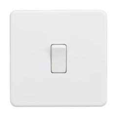 Knightsbridge SF2000MW 10AX 1G 2-way Switch - Matt White