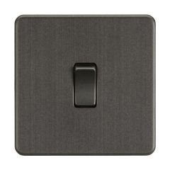 Knightsbridge SF2000SB 10AX 1G 2-way Switch - Smoked Bronze