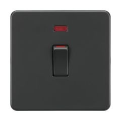 Knightsbridge SF81MNAT 45A DP Switch with Neon (1G size) - Anthracite