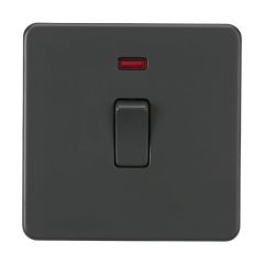Knightsbridge SF8341NAT 20A 1G DP Switch with Neon - Anthracite