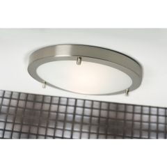 Nordlux 25316132 Ancona Maxi E27 IP44/43 Ceiling Light 2x40W 31.5x8cm Brushed Steel
