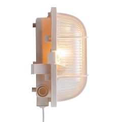 Nordlux 17051001 Skot Oval E27 IP44 Wall Light 60W 18x10x11cm White
