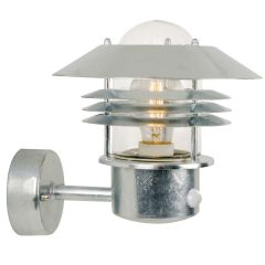 Nordlux 25101031 Vejers Sensor E27 IP54 Wall Light 60W 23x22x26cm Galvanised
