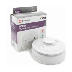 Aico EI3024 Multi-Sensor Fire Alarm with Optical and Heat Sensors with Rechargeable Battery