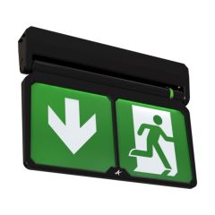 Ansell Adler 5 in 1 Emergency Exit Sign 3hrNM/M 2W 6500K Black