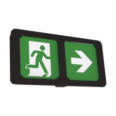 Ansell AADLSE/BLK Adler Slim Emergency Exit Box M+NM Self Test 2W 6500K Black