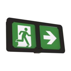 Ansell Adler Slim Emergency Exit Box M+NM Self Test 2W 6500K Black