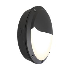 Ansell Lucca LED CCT Bulkhead 3000K/4000K Black Photocell