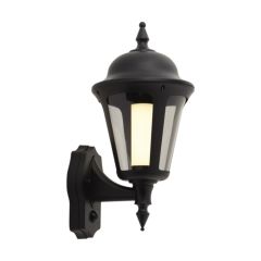 Ansell ALWLLED/PIR/BL Latina LED Wall Lantern 3000K PIR IP65 Black