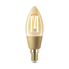Ansell AOCTOW/C37/TW/AMB/E14 OCTO Wiz Smart C37 LED Lamp E14 Amber Glass Tuneable White