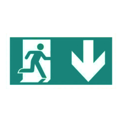 NET LED NET-61-35-84 Buckden Arrow Signs for Self Test EXIT Box DOWN Arrow