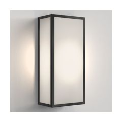 Astro Messina 160 Frosted II Outdoor Wall Light in Textured Black 1183030