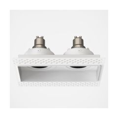 Astro Trimless Square Twin Adjustable Indoor Downlight in Matt White 1248022