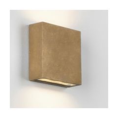 Astro 1331013 Elis Twin Up/Down Exterior Wall Light c/w LED 35Deg CRI 80 3000K IP54 8.2W 524lm 141x141x51mm Solid Brass