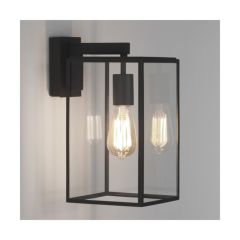 Astro Box Lantern 350 Outdoor Wall Light in Textured Black 1354004