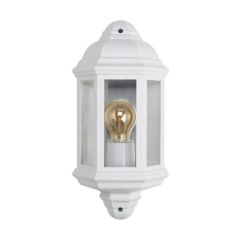 BELL 10364 Retro Vintage E27 Half Lantern IP54 White