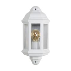 BELL Retro Vintage E27 Half Lantern IP54 White