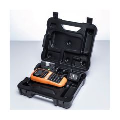 Brother PT-E110VPZU1 Printer Handheld Electrician Labelling 9mm Black on Whi Adhesive TZE Tape 8m 203x109x55mm Orange & Black