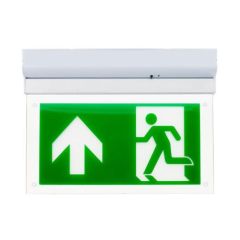 Channel Razor LED Wall/Ceiling Exit Sign 3hrM IP40 c/w Legend Up