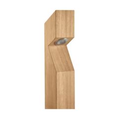 Collingwood BL01FIB30 Base Entry Cable Chamfered Top Wooden 3000K Low Voltage Bollard 1W Iroko Wood