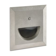 Collingwood WL341NW Wall Light Recessed Sq Asym 4000K LED IP67 50Deg Beam Angle 2.6W 240V 59lm Stainless Steel 316 Cast