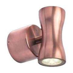 Collingwood WL370ANW Wall Light Up/Down 4000K LED IP65 18Deg Beam Angle 8W 240V 472lm Copper