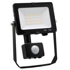 Red Arrow CMT20PIR-40 Comet LED 4000K c/w PIR IP65 Floodlight 20W 2000lm Black