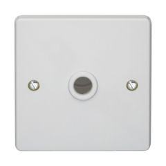 Crabtree Capital 1 Gang 20A Flex Outlet White c/w Cable Clamp