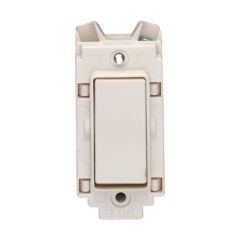 Crabtree Rockergrid 1 Way 20A SP Grid Switch White
