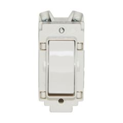 Crabtree Rockergrid 10A SP 2 Way Grid Switch White
