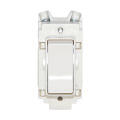 Crabtree Rockergrid 10A 2 Way & Off Retractive Grid Switch White